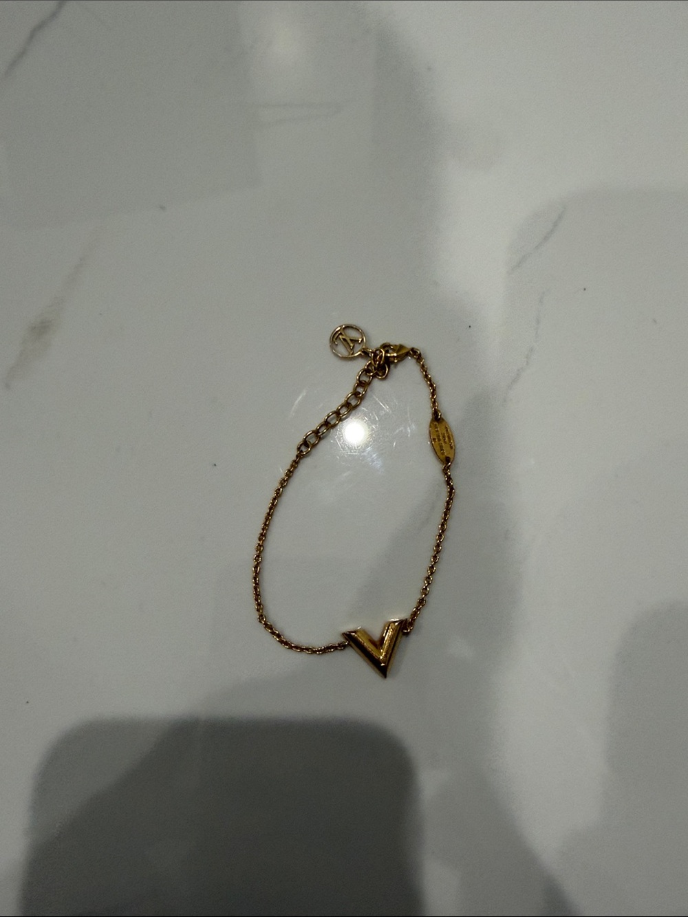 Louis Vuitton Gold V-Detail Chain Bracelet - Picture 1 of 1
